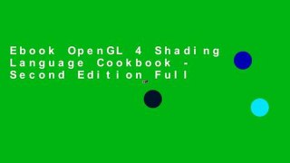 Ebook OpenGL 4 Shading Language Cookbook - Second Edition Full