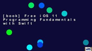 [book] Free iOS 11 Programming Fundamentals with Swift