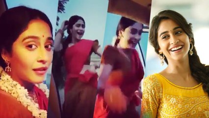 ஓடும் காரிலிருந்து குதித்து டான்ஸ் ஆடும் நடிகை- வீடியோ