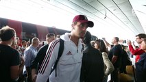 L'arrivo della squadra a Catania