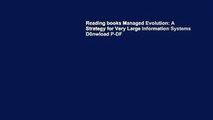 Reading books Managed Evolution: A Strategy for Very Large Information Systems D0nwload P-DF