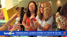 Toys R Us Plays with Fingerlings and a Banana Pinata at Launch Event