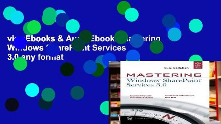 viewEbooks & AudioEbooks Mastering Windows SharePoint Services 3.0 any format