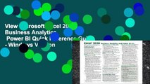 View Microsoft Excel 2016 Business Analytics   Power BI Quick Reference Guide - Windows Version