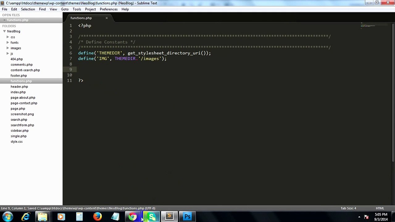 4. Add Custom Menu To WordPress Appearance and Define Constants in WordPress #4