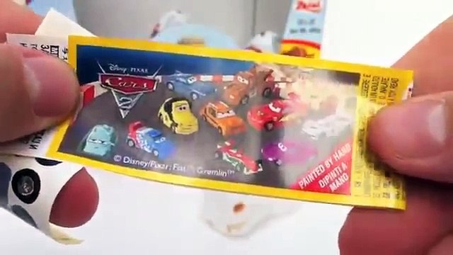 Cars 2 Surprise Eggs Fin MCMissile Disney Pixar toy gift Kinder sorpresa huevo juguete reg