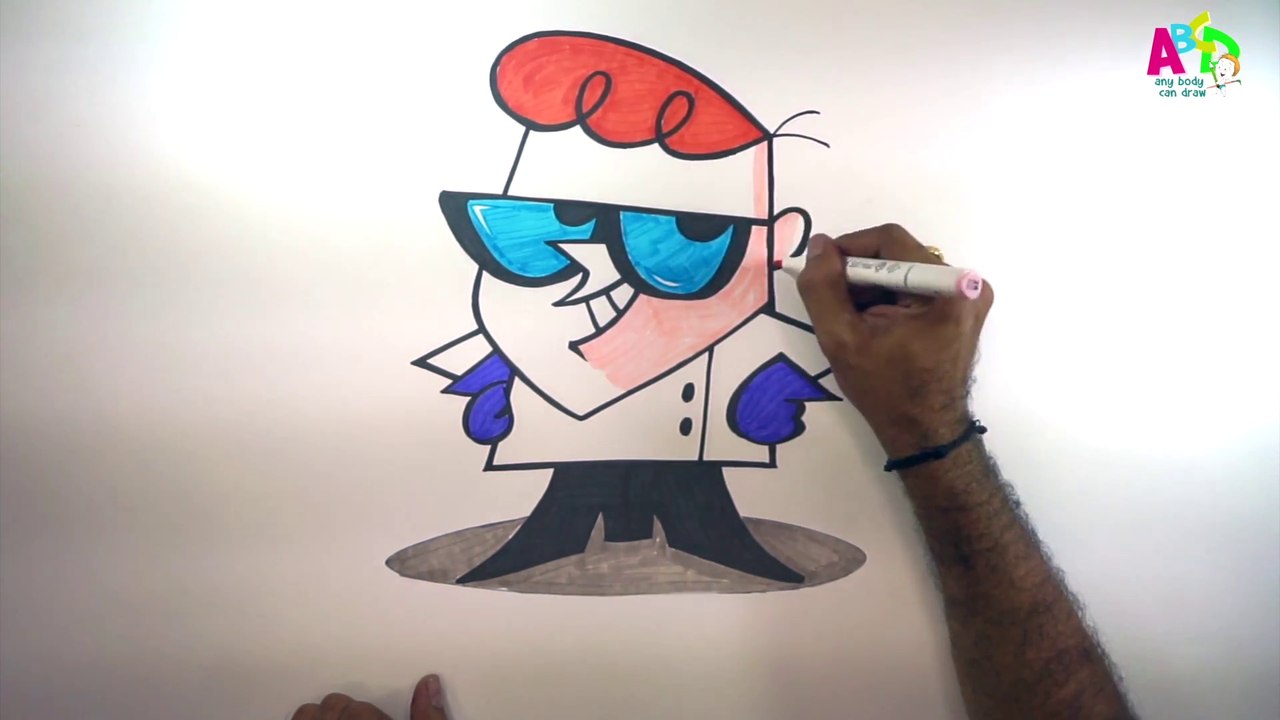 How to Draw Dexter II Learn to draw & Color Dexter in easy steps #abcdanybodycandraw