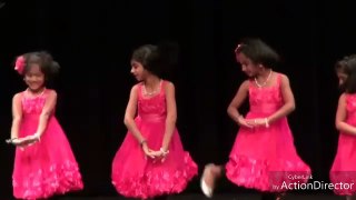 Small  Girls  Quite  Dance  Performe  In  Stage  HD  Video