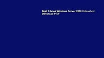 Best E-book Windows Server 2008 Unleashed D0nwload P-DF
