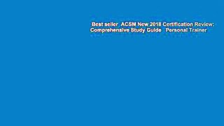 Best seller  ACSM New 2018 Certification Review: Comprehensive Study Guide   Personal Trainer