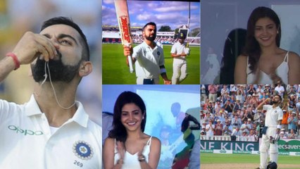 India Vs England : Virat Kohli Gives Flying Kisses To Anushka Sharma