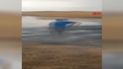 Kars'ta Yıldırım Düşen 6 Dönüm Arpa Tarlası Kül Oldu Hd