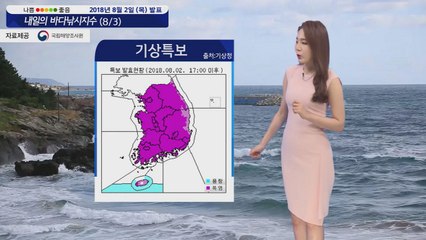 [내일의 바다낚시지수] 8월3일 서해안 일부 제외 전 해역 고수온 주의보 내려져 / YTN