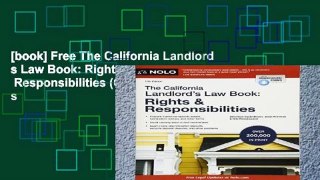 [book] Free The California Landlord s Law Book: Rights   Responsibilities (California Landlord s