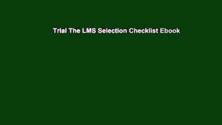 Trial The LMS Selection Checklist Ebook