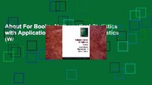 About For Books  Mathematical Statistics with Applications (Mathematical Statistics (W/