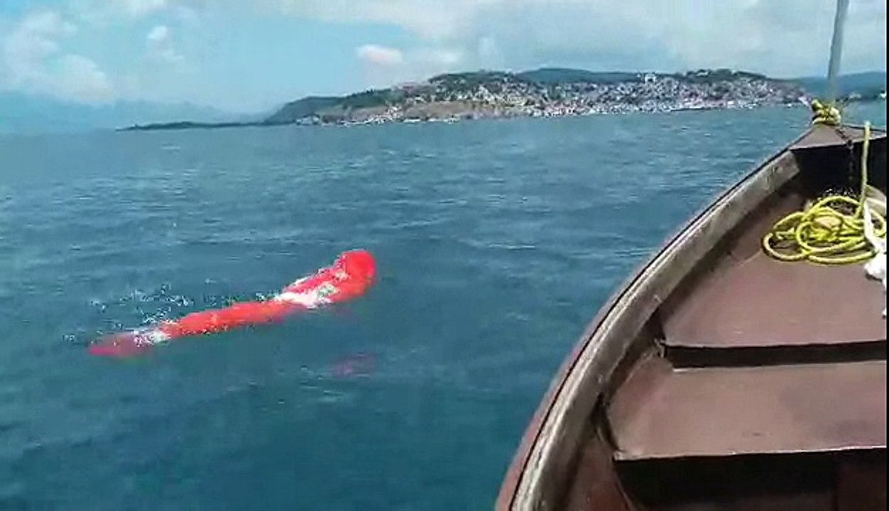 Record du monde de nage pieds et poings liés, enfermé dans un sac