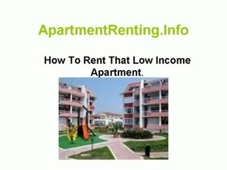 Low Income Apartment For Rent