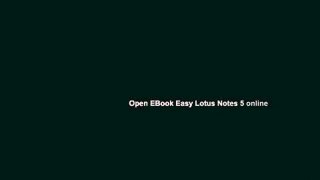 Open EBook Easy Lotus Notes 5 online