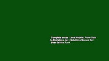 Complete acces  Loss Models: From Data to Decisions, 4e   Solutions Manual Set  Best Sellers Rank