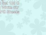 Sheetsnthings 1000TC Bed Sheet Set  100 Cotton King White Stripes  Soft 4PC Sheets