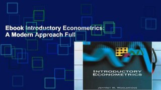 Ebook Introductory Econometrics: A Modern Approach Full