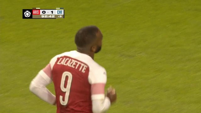 ICC - L'égalisation de Lacazette dans les dernières secondes