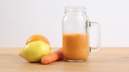 Smoothie carotte, orange et citron à moins de 200 calories