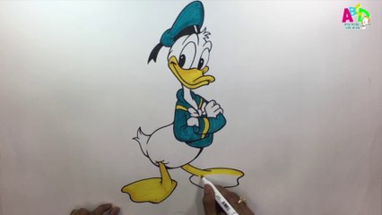 How to Draw Donald Duck II Draw & Color Donald Duck in easy steps #abcdanybodycandraw