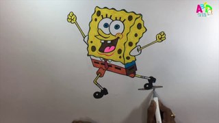 How to Draw SpongeBob SquarePants II Draw & Color SpongeBob in easy steps #abcdanybodycandraw