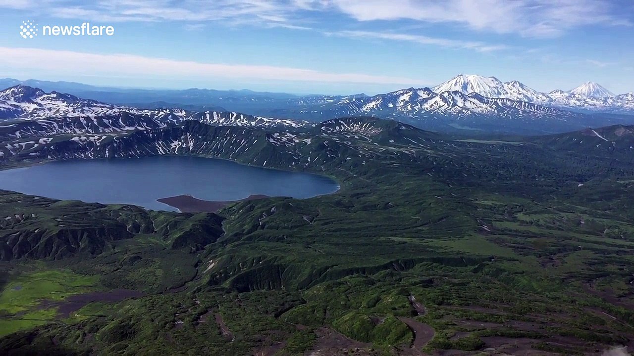 Magnificent ash plumes at Russia's Karymsky Volcano