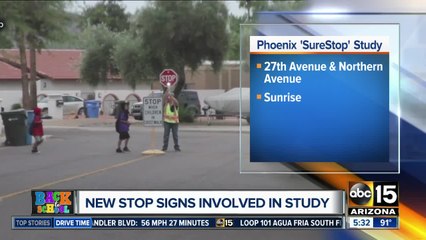 Valley company creates flashing stop signs