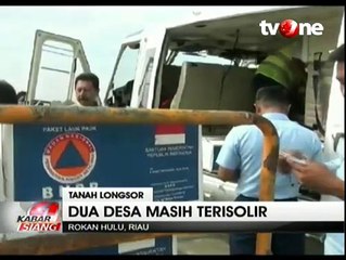 2 Desa Terisolir di Rokan Hulu Diberi Bantuan dengan Helikopter