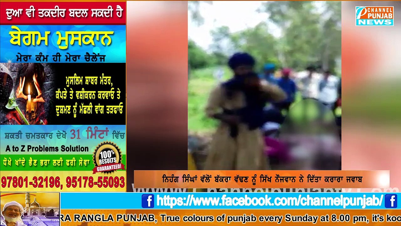 ਸੁਣੋ ਨਿਹੰਗ ਸਿੰਘ ਵੱਲੋਂ ਬੱਕਰਾ ਵੱਢਣ ਤੇ ਗੁਰੂਦੁਆਰੇ 'ਚ ਮੀਟ ਖਾਣ ਵਾਲਿਆਂ ਬਾਰੇ ਕੀ ਕਿਹਾ Nihang Singh Video