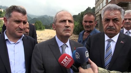Ulaştırma ve Altyapı Bakanı Turhan: ''(Rize'deki sel) Can kaybı yok'' - RİZE