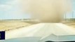 Vehicle Drives Through Texas Dust Devil