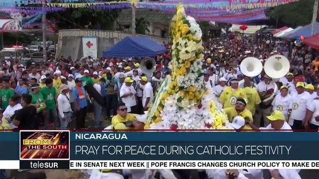 Believers Pray for Peace During Procession in Nicaragua