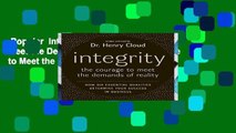 Popular  Integrity CD: The Courage to Meet the Demands of Reali: The Courage to Meet the Demands