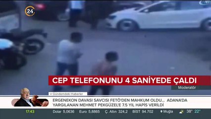 Cep telefonunu 4 saniyede çaldı