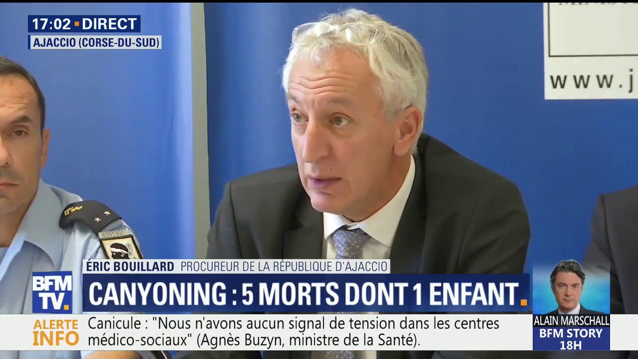 Accident de canyoning en Corse: "La météo était mauvaise au moment du départ (...) Le guide avait été avisé des dangers", déclare le procureur d'Ajaccio