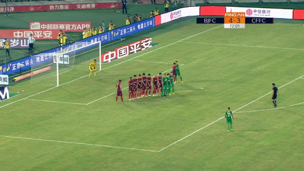 Chine - Le coup franc parfait de Viera pour le Beijing Guoan