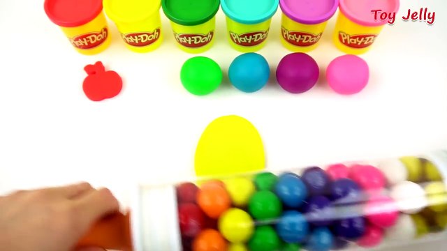 Learn Colors Play Doh Molds for Kids Kinder Surprise Eggs Toys Baby Finger Family Song for