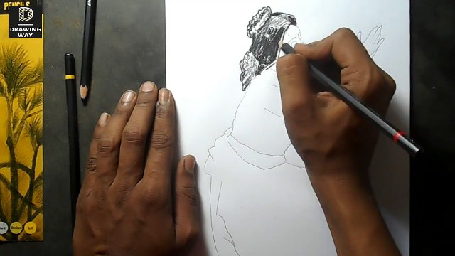 How to draw A Dancing Girl with charcoal pencils ( 175 )