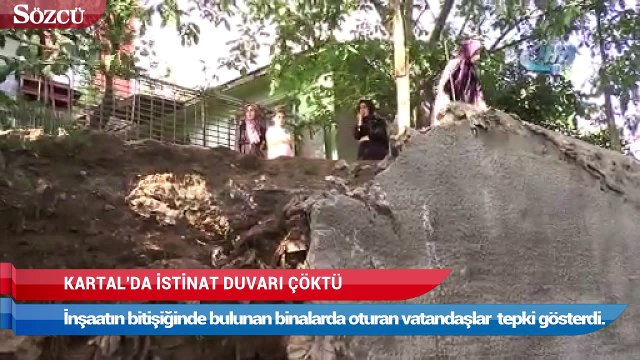 Kartal’da istinat duvarı çöken inşaat mühürlendi