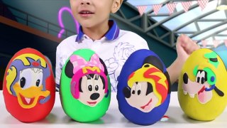 Disney Mickey Mouse and the Roadster Racer Play doh giant egg Surprise opening disney juni