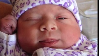 Newborn Baby Everleigh Opening Her Eyes