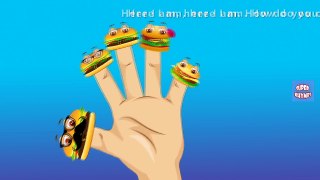 The Finger Family Burger Family Nursery Rhyme | Burger Finger Family Songs for kids