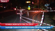 İstanbul Beşiktaş’ta yine yol çöktü!