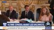 Emmanuel Macron a félicité ses ministres avant que le gouvernement ne parte en vacances