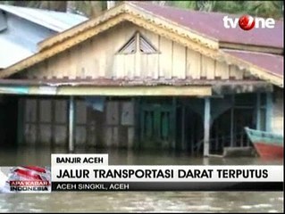 Dua Desa Terisolir Banjir di Aceh